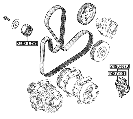 2490-K7J - BELT TENSIONER