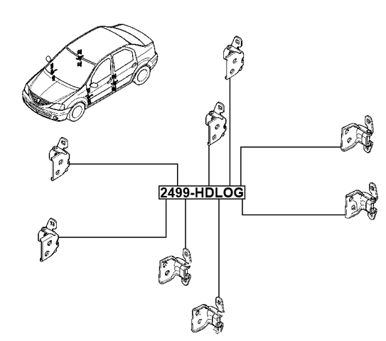 2499-HDLOG - DOOR HINGE