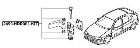 2499-HDR001-KIT - DOOR HINGE REPAIR KIT (1 PIN, 2 BUSHINGS, 1 RETAINING RING)