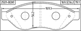 2501-BOXF - PAD KIT, DISC BRAKE, FRONT - KIT (INCLUDING BOLTS, WITH WEAR SENSOR)