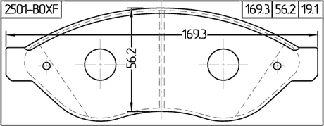 2501-BOXF - PAD KIT, DISC BRAKE, FRONT - KIT (INCLUDING BOLTS, WITH WEAR SENSOR)
