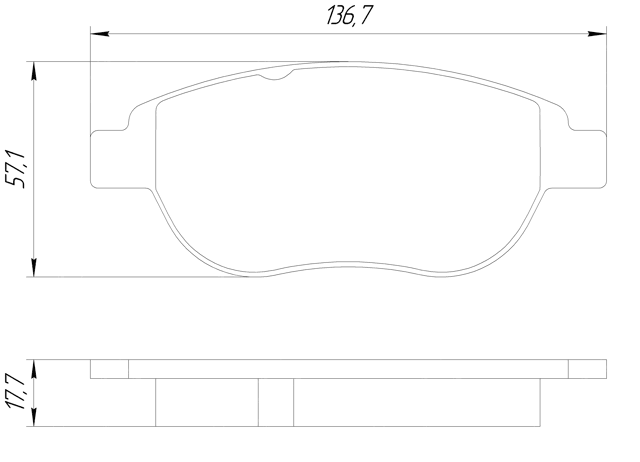2501-C4F - PAD KIT, DISC BRAKE, FRONT