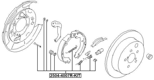 2504-4007R-KIT - BRAKE SHOE FITTING KIT
