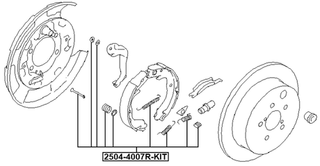 2504-4007R-KIT - BRAKE SHOE FITTING KIT
