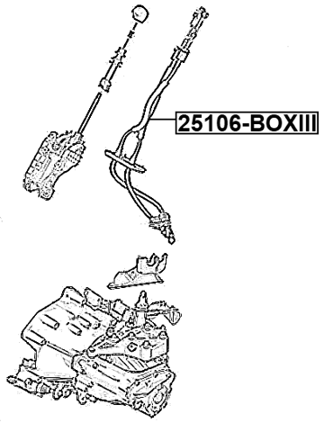 25106-BOXIII - TRANSMISSION GEAR CHANGE CABLE