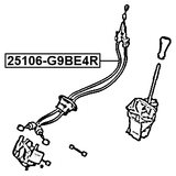 25106-G9BE4R - TRANSMISSION GEAR CHANGE CABLE