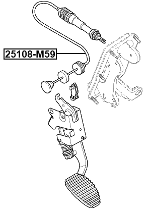 25108-M59 - CLUTCH CABLE
