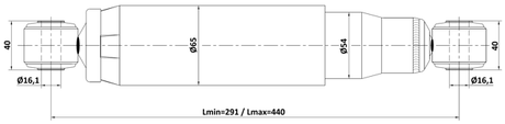 25110-002R - REAR SHOCK ABSORBER GAS.TWIN TUBE