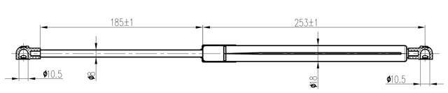 25117-001 - BOOT GAS STRUT L457/410N