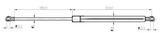 25117-001 - BOOT GAS STRUT L457/410N