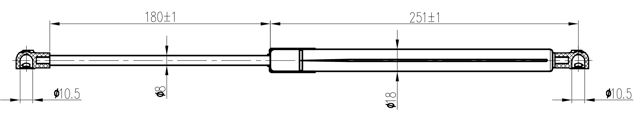 25117-002 - BOOT GAS STRUT L450/385N