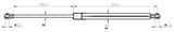 25117-002 - BOOT GAS STRUT L450/385N