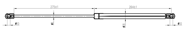25117-003 - BOOT GAS STRUT L557/530N