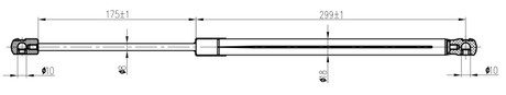 25117-004 - BOOT GAS STRUT L492/475N