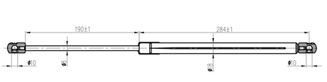 25117-006 - BOOT GAS STRUT L492/600N