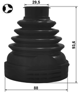 2515P-JUMPT - BOOT INNER CV JOINT KIT 88X93.6X29.5