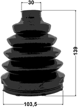 2517-BOX3 - BOOT OUTER CV JOINT KIT 103.5X139X30