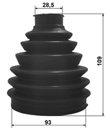 2517P-C4 - BOOT OUTER CV JOINT KIT 93X109X28.5