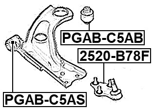2520-B78F - BALL JOINT FRONT LOWER ARM