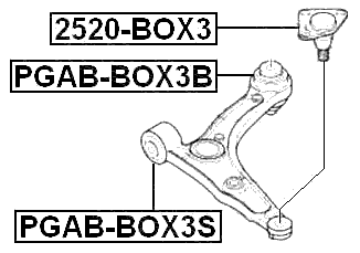 2520-BOX3 - BALL JOINT FRONT LOWER ARM
