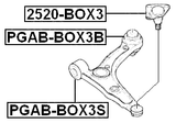 2520-BOX3 - BALL JOINT FRONT LOWER ARM