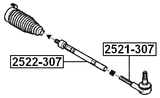 2521-307 - STEERING TIE ROD END