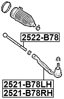 2521-B78LH - STEERING TIE ROD END LEFT