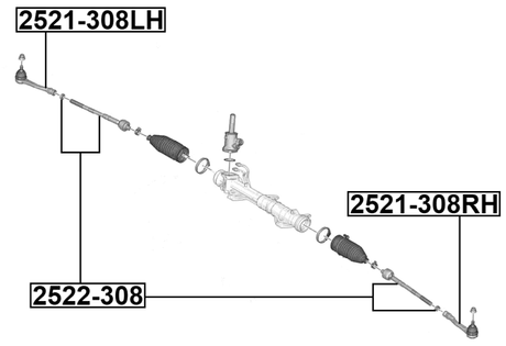 2522-308 - STEERING TIE ROD