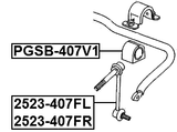 2523-407FR - FRONT RIGHT STABILIZER LINK / SWAY BAR LINK