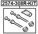 2574-308R-KIT - REAR CALIPER SLIDE PIN KIT