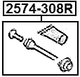 2574-308R - REAR CALIPER SLIDE PIN KIT