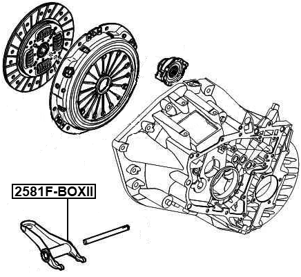 2581F-BOXII - CLUTCH RELEASE FORK