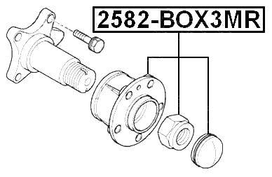 2582-BOX3MR - REAR WHEEL HUB