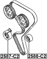 2588-C2 - PULLEY IDLER TIMING BELT