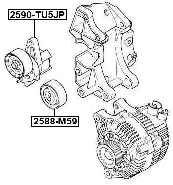 2590-TU5JP - BELT TENSIONER