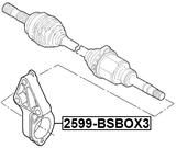 2599-BSBOX3 - DRIVE AXLE SHAFT SUPPORT BRACKET
