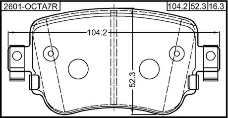 2601-OCTA7R - PAD KIT, DISC BRAKE, REAR (WITH ANTI SQUEAL SHIM)