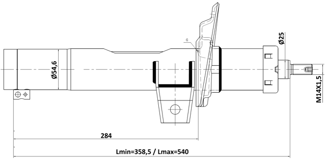 26110-001F - FRONT SHOCK ABSORBER GAS.TWIN TUBE
