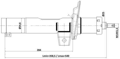 26110-001F - FRONT SHOCK ABSORBER GAS.TWIN TUBE