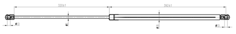 26117-004 - BONNET GAS STRUT L730/315N