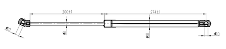 26117-006 - BOOT GAS STRUT L493/500N