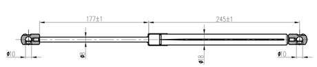 26117-008 - BOOT GAS STRUT L440/600N