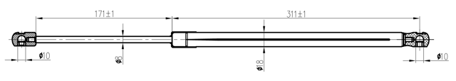 26117-011 - BOOT GAS STRUT L500/575N