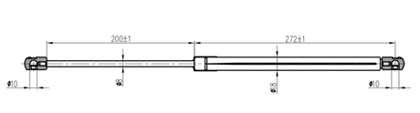26117-013 - BOOT GAS STRUT L490/440N