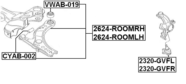 2624-ROOMLH - LEFT LOWER FRONT ARM