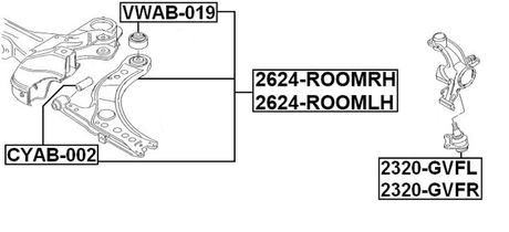 2624-ROOMLH - LEFT LOWER FRONT ARM