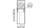 2711-XC60SHA - PROPSHAFT CV JOINT 19X74