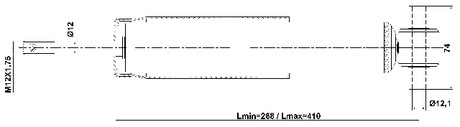 27110-002R - REAR SHOCK ABSORBER GAS.TWIN TUBE