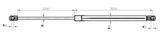 27117-002 - BONNET GAS STRUT L510/320N