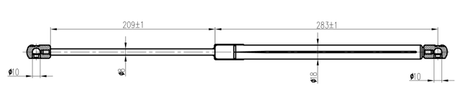 27117-002 - BONNET GAS STRUT L510/320N